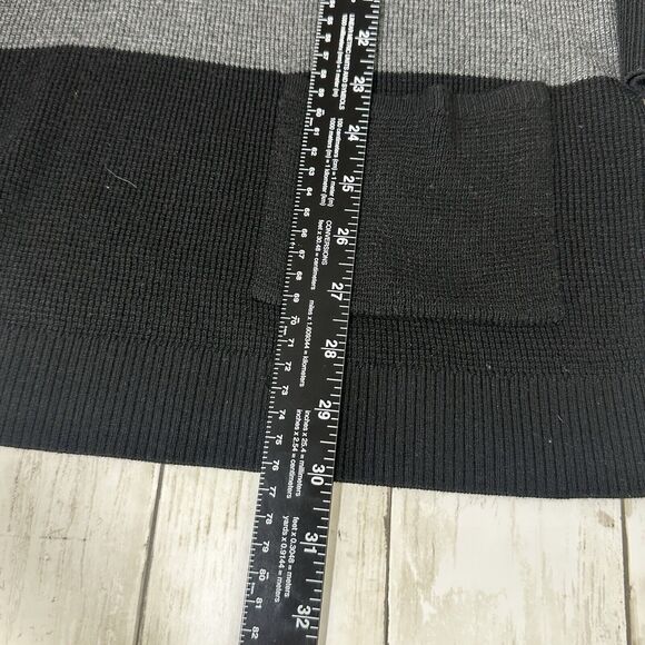 Vince Camuto Waffle Stitched Colorblocked Sweater Womens Large White Grey Black - Picture 9 of 13